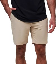Travis Mathew Men's Tech Chino Golf Shorts Khaki Size 40 8"inseam Preppy Casual
