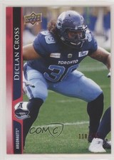 2021 Upper Deck CFL Red 118/165 Declan Cross #107 z6b