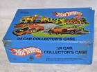 Vintage Hot Wheels 24 Car Collector's Case Blue 1980 with CARS Matchbox Ferrari