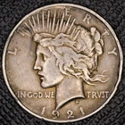 1921  Silver Peace Dollar- High Relief- Beautiful Toning- Details