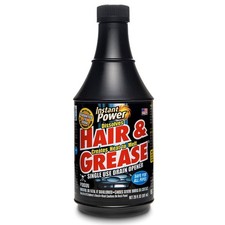 Instant Power 20 Oz.Drain Opener Non Acid Formula For-Hair Grease Clogs