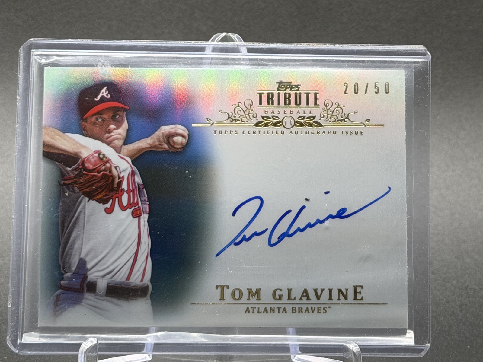 2013 Topps Tribute - Autograph Tom Glavine #TA-TGL Blue 20/50 (AU)