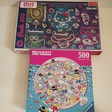 2 x 500 Piece Jigsaw Puzles Hello Kitty And Friends Sanrio Trefl Neon Round