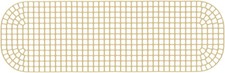 HAMANAKA Back Bottom Net AmiAmida Circle Motif Approx. 30.4cm x 10cm Beige H202-
