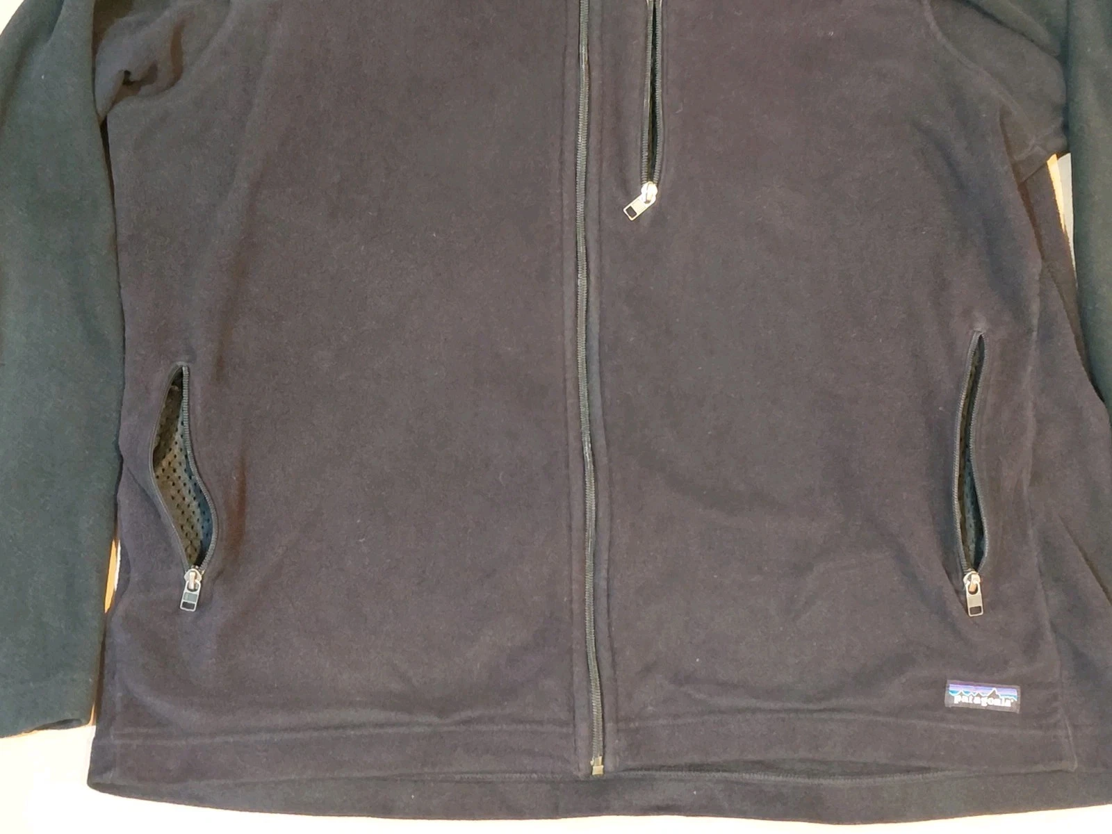 Patagonia Simple Synchilla Double Fleece Full Zip Jacket Men's 2XL Black 2014 - product detail image 3