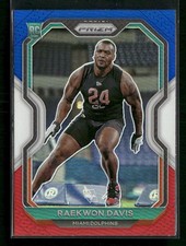 2020 Panini Prizm #341 Raekwon Davis Prizm Red White and Blue Dolphins Rookie