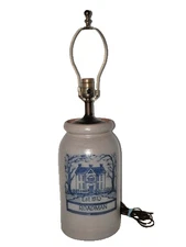 ROWE POTTERY ROADMAN EST. 1973 SALT GLAZED STONEWARE LAMP 1992 BRUCE JOHNSON BIN