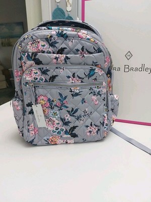Vera Bradley Navy Backpack with Teal, Light Blue & Light Pink Dash Print Vera Bradley Campus Backpack Turtle Dream | eBay main image 4