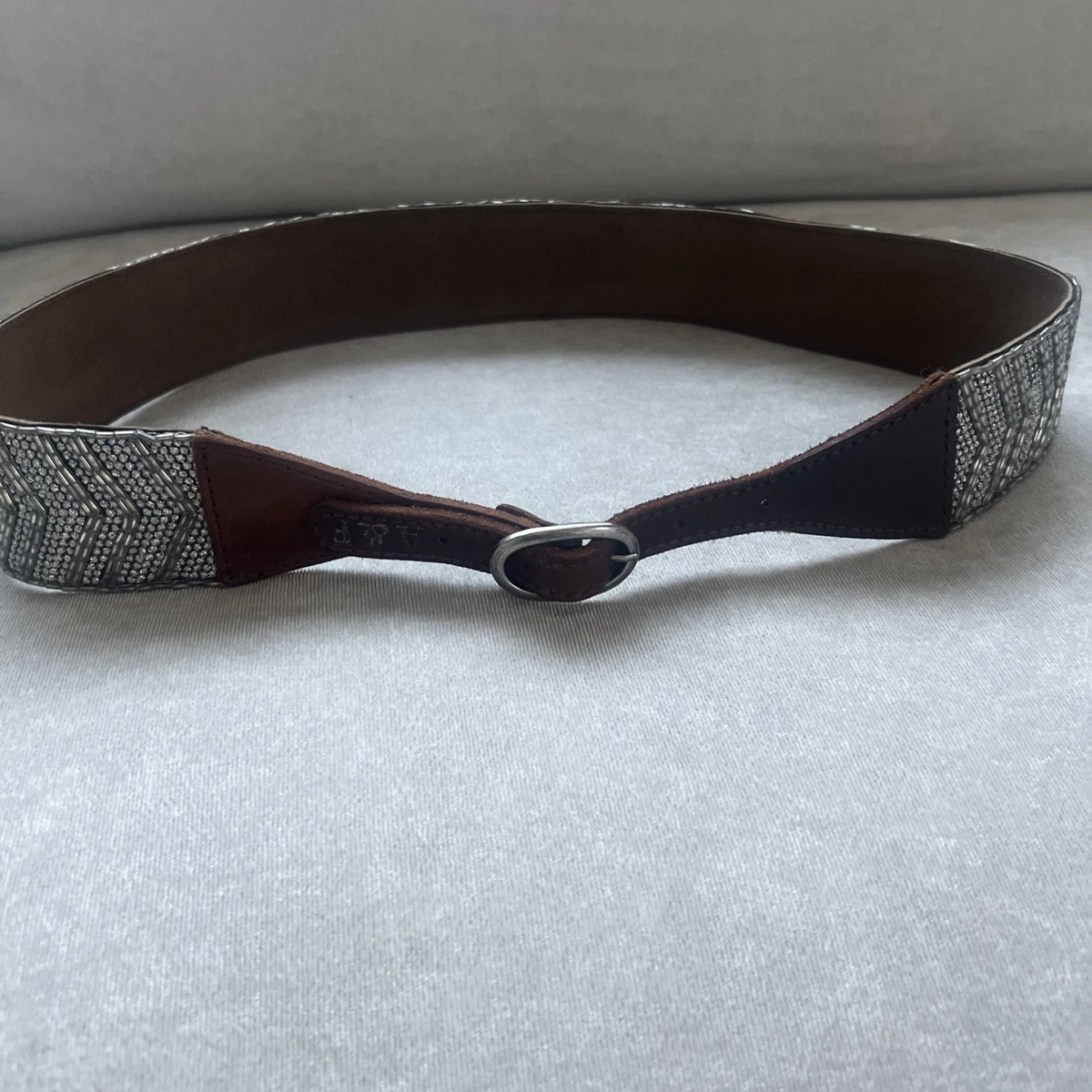 Abercrombie Black Leather Belt Silver Buckle Minimalist XS XXS Womens NWT Buy Women main image 2