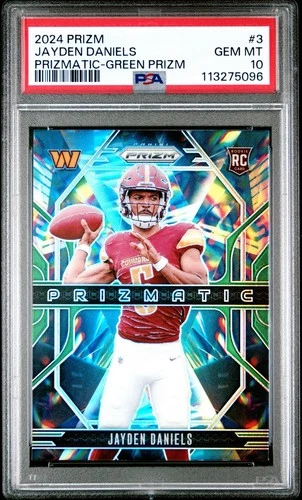 2024 Panini Prizm - Prizmatic Jayden Daniels #3 Green Prizm (RC)