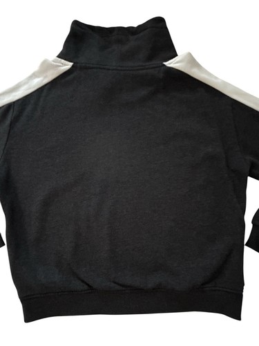 Victoria’s Secret Pink Gray Charcoal White Pink Cowl Neck Sweatshirt Sz Large - Picture 14 of 17