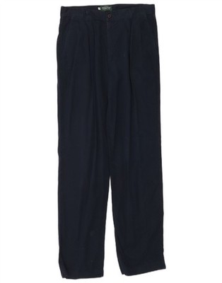 Benetton Herren Pegged Chino Hose IT 52 XL W34 L34 Navy Blau Baumwolle CM10