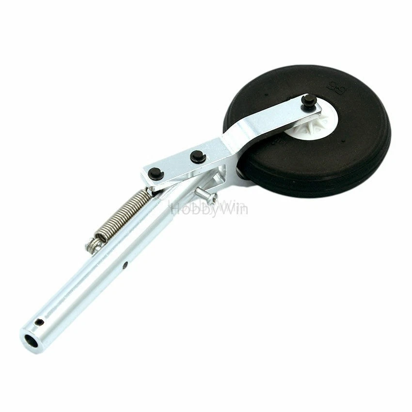 150mm Alum Spring Shock Absorb 1P RC Landing Gear 5mm Recording with PU Tyre - Image 2 of 4