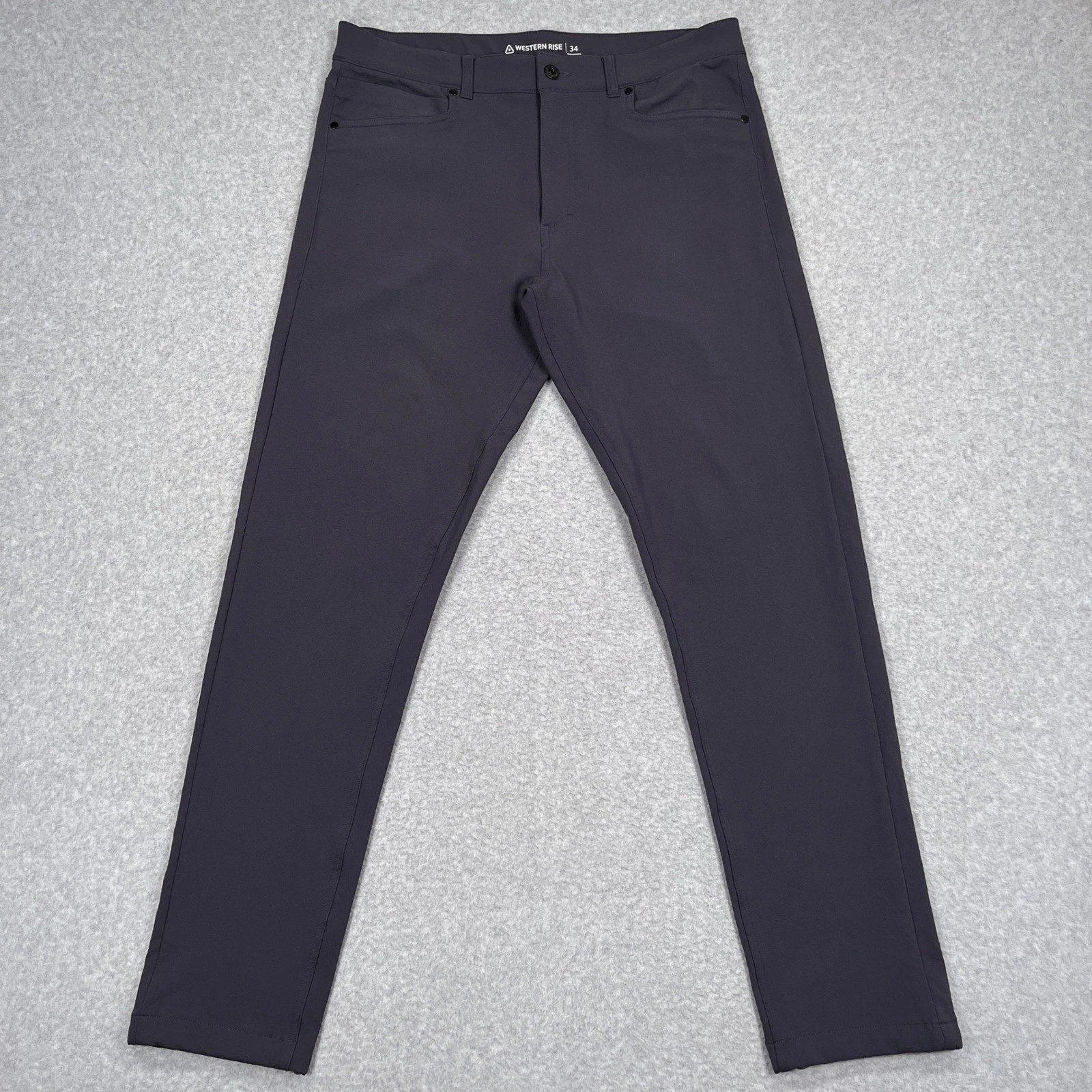 Western Rise Diversion Pants Mens 34x31 Charcoal Grey Stretch Travel Commuter