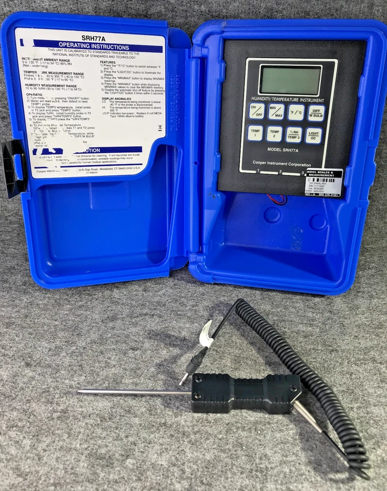 Cooper Atkins SRH77A-ONLY-E 3 zonas temperatura/humedad digital - LEER DETALLES Foto 2 de 4