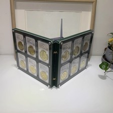Dual-Panel Acrylic Display Stand Case Holder for NGC Graded Coin Storage Box
