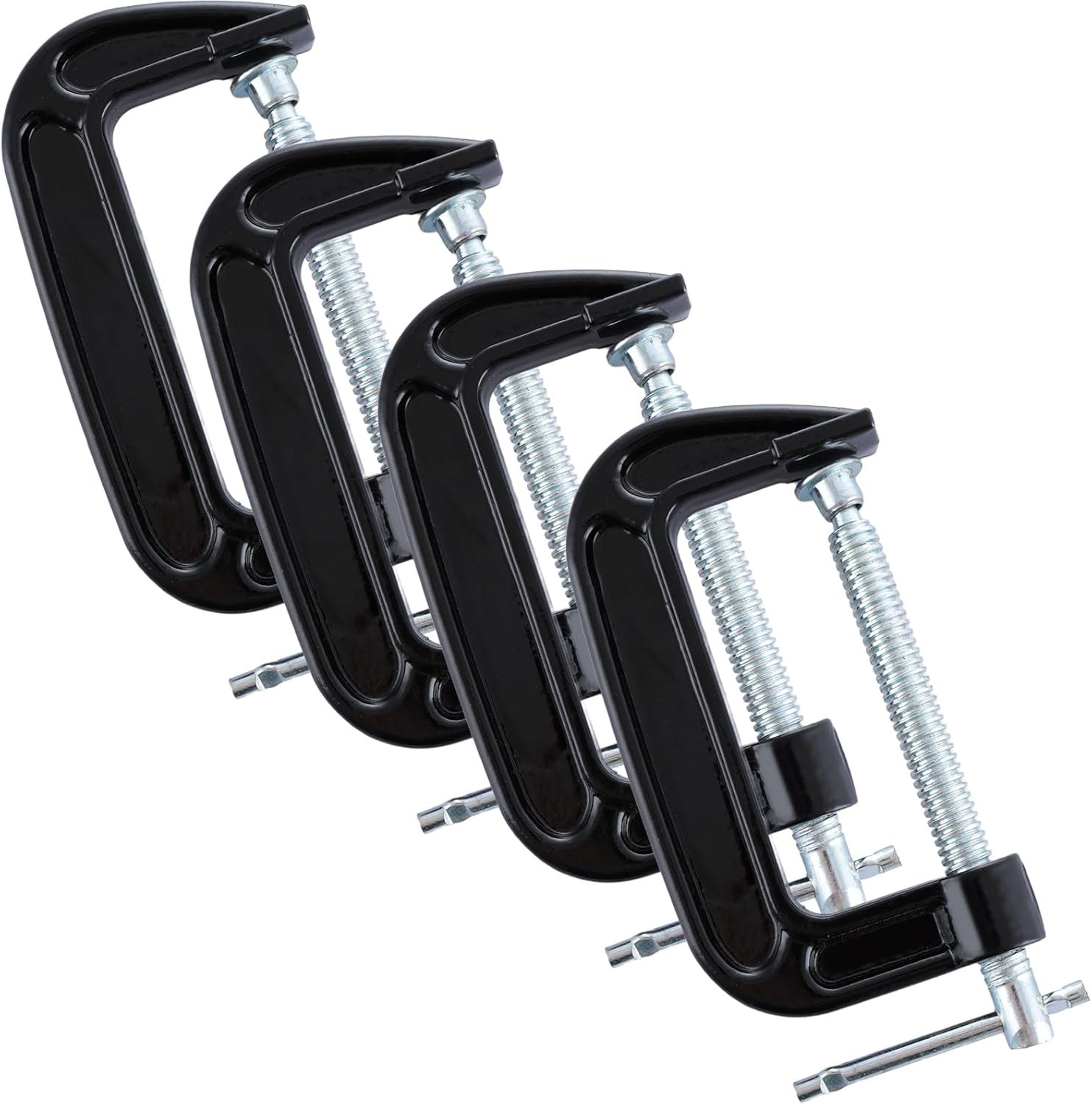 ASelected 4Pcs G Clamp 4Inch (105Mm) Heavy Duty Screw G-Clamps- Industrial Stre