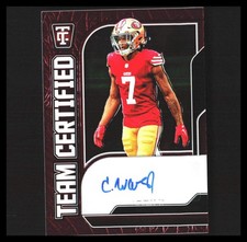 2024 Charvarius Ward Panini Totally Certified Red Auto /100 #TCS-CWD 49ers