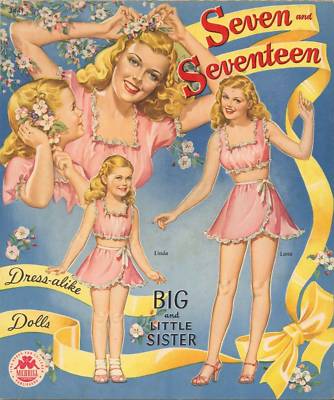 VNTG 1945 SEVEN SEVENTEEN PAPER DOLL HD RE PROD FROM ORG UNCUT FULL SZ READ ALL