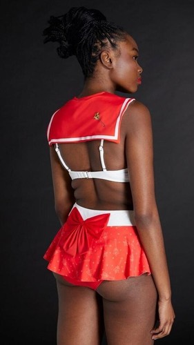 Sailor Moon Mars Cosplay Swim Top and Bottom Girls XL Brand New with Tags NWT - Picture 2 of 2