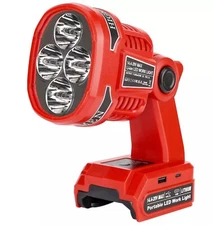 Cordless LED Work Light Flashlight for Craftsman 20v Battery Spotlight with USB