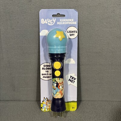 Bluey Wireless Karaoke Microphone Lightup Music Singing Kids Play Interactive