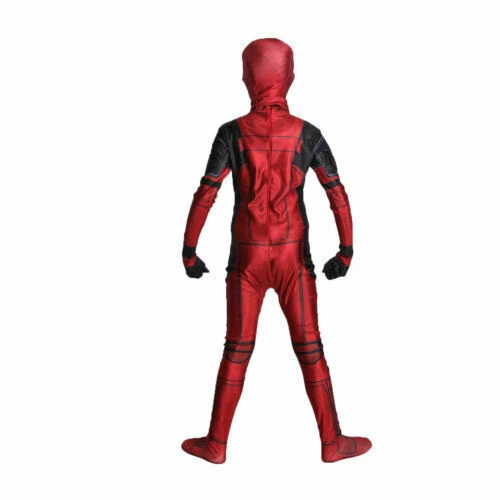 Kids Deadpool Bodysuit Boys Jumpsuit Halloween Cosplay Costume Accessories Gift - Image 2 of 4