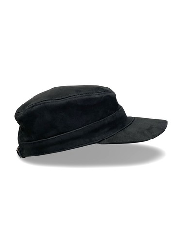 Herren Basecap Echt Leder Schildmütze Mützen Kappe Baseball Cap schwarz Nubuk - Bild 3 von 7