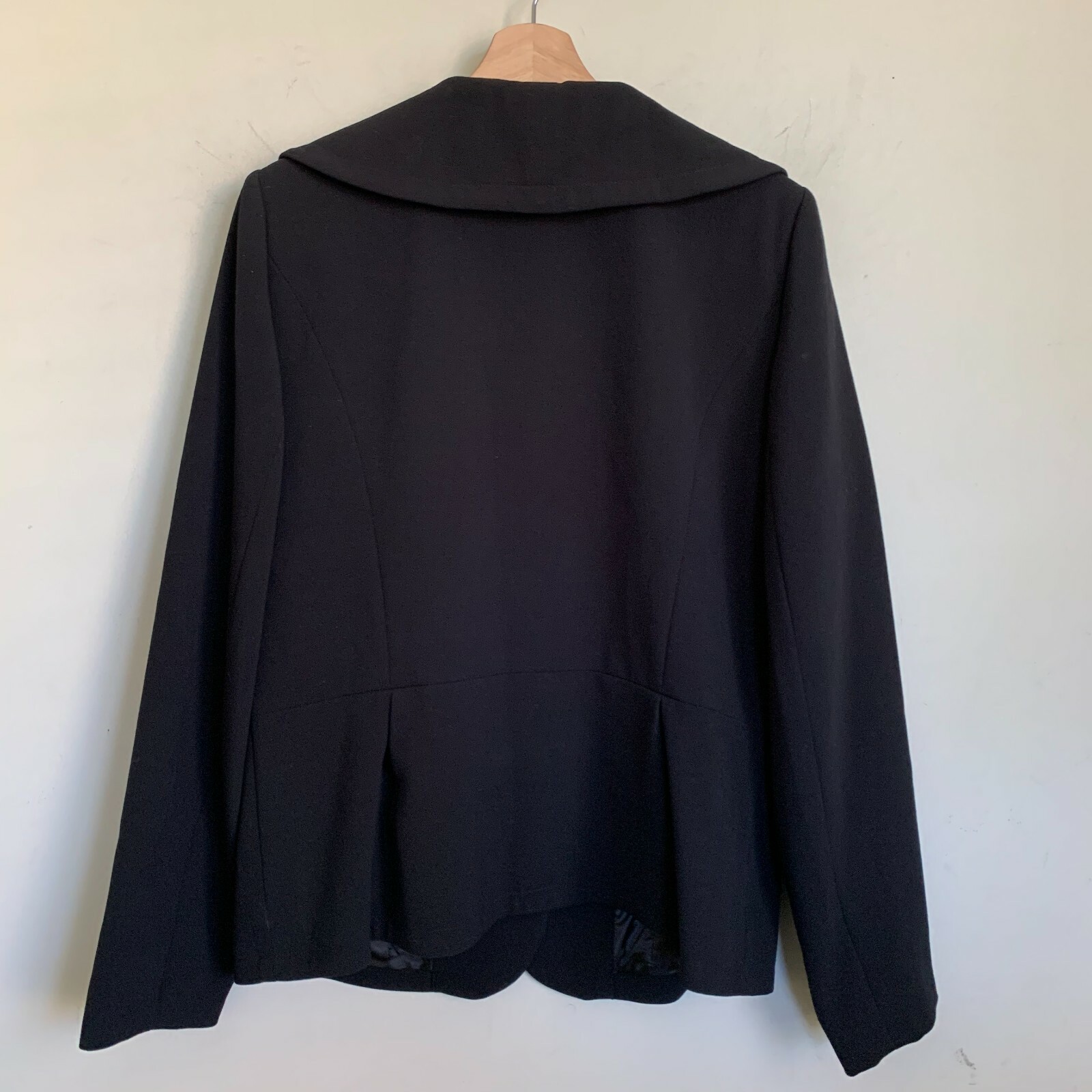 Boutique Essentials Jacket Black Round Collar Pep… - image 2