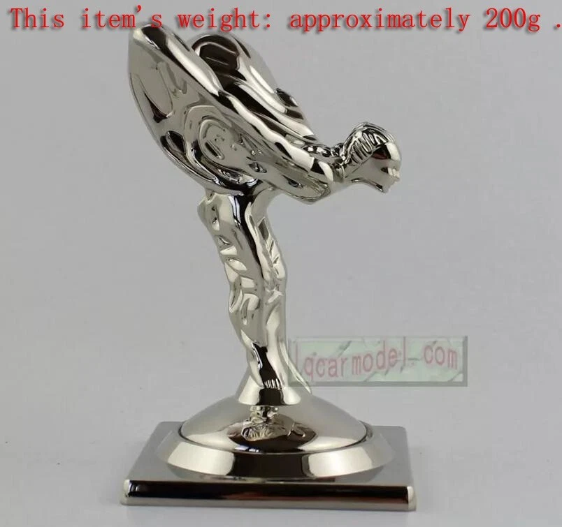 1:1 Scale Rolls Royce Fabulous hood Ornament Mascot Silver Metal Model - Image 2 of 4