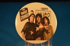 THE THREE STOOGES BUTTON Safari pinback pin badge 2 1/4" NEW! film TV  slapstick