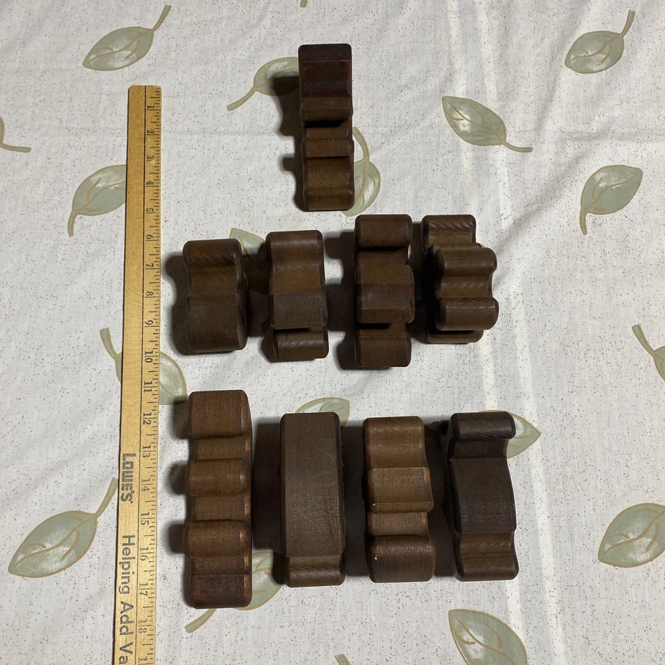 Quebra-cabeça de esquilo vintage retrô intertravado madeira 9 peças - Imagem 4 de 4