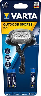 4x Varta Outdoor Sports H20 Headlamp Multifunction Headlamp with 4