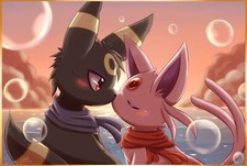 Pokemon umbreon and espeon Pad Gaming Mat Desk