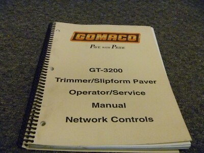 #ad Gomaco GT3200 Trimmer Paver NETWORK CONTROLS Operator amp; Service Manual $147.57