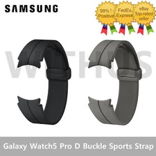 SAMSUNG Galaxy Watch5 Pro ET-SFR92 D Buckle Sports Strap Band M/L Black Gray