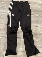 Adidas Clima365 Kids Black Zip Leg Track Pants 3 Youth Large Boys Girls
