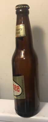 Vintage 1970's Genesee Beer Bottle Glass w/ Cap By Genesee Brewing
