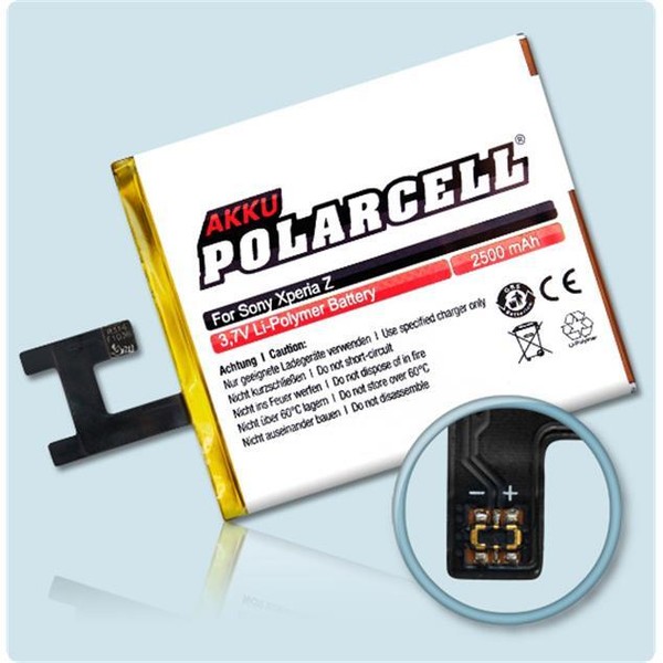 Polarcell Akku FüR LIS1502ERPC - Sony Xperia C Xperia Z 2500Mah Batterie Handy-image
