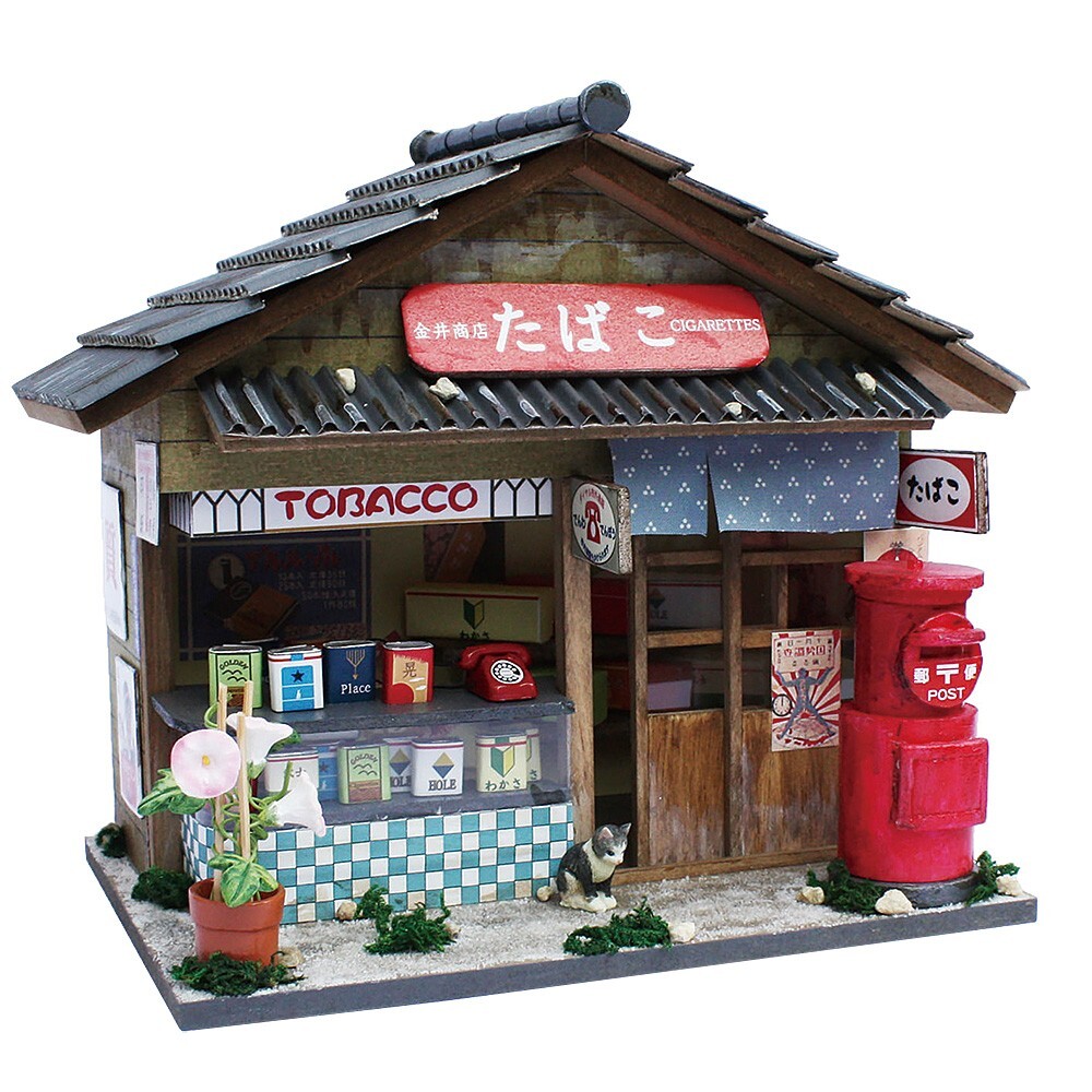 Japanese Handmade Set Showa Era Series Miniature Kit Tobacco Shop