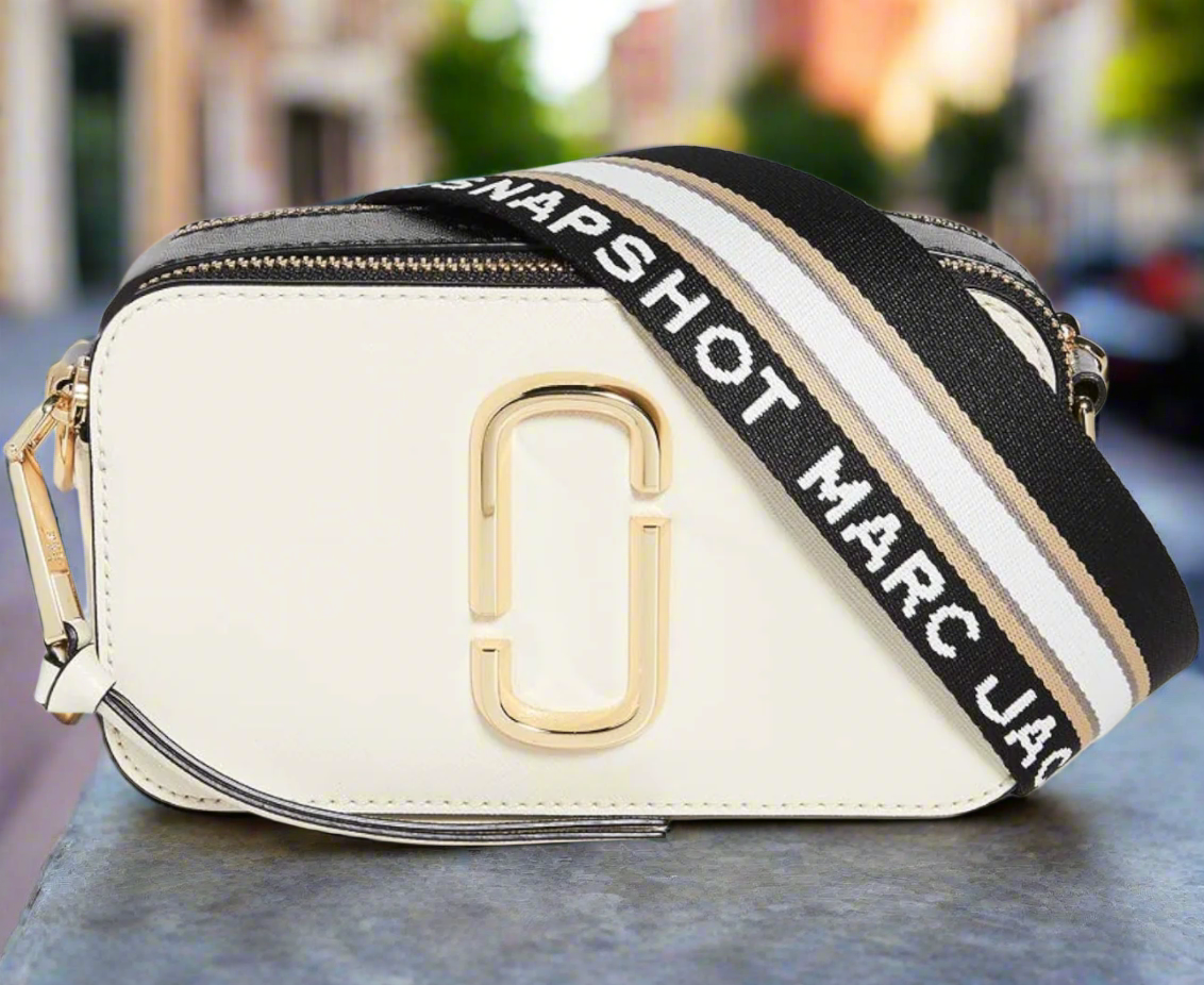 ショルダーバッグ・ポシェット MARC JACOBS THE SNAPSHOT CONVERTIBLE BAG Marc Jacobs The Snapshot Color block Cloud White Multi