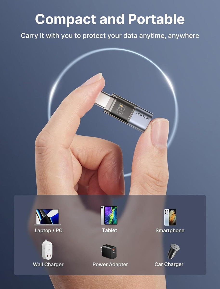 Reinscer Bloqueur De Données USB 5 Pièces - Adaptateur USB Rechargeable Uniquement Pour Bloquer La Synchronisation Des Données - Protection Contre Le Juice Jacking - Rose