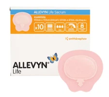 Smith & Nephew Allevyn Life Foam Dressing Sacral 6-3/4 X 6-7/8"- Box of 10