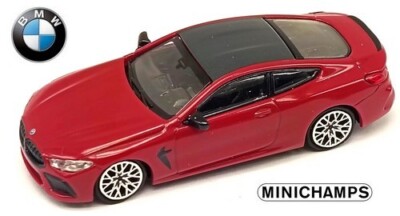 BMW M8 Coupé 2019 Rouge Métallisé - Modèle Miniature Minichamps 1/87 échelle HO - Neuf