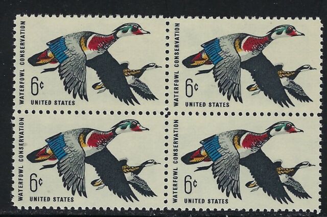 USA - MNH Block of 4 Stamps - 1968 - 6c Ducks...............# 1362