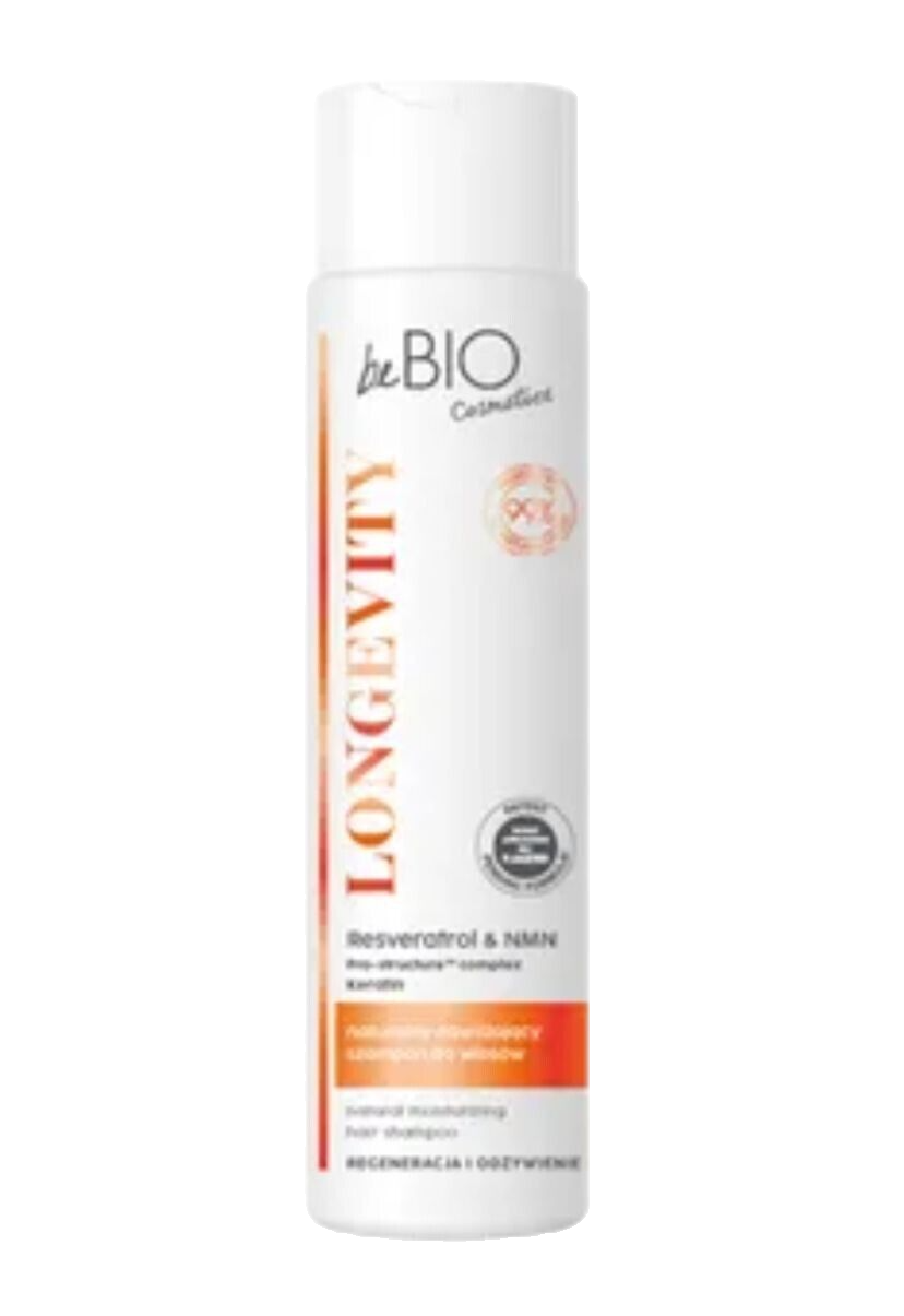 BeBIO Cosmetics Longevity, natural moisturizing hair shampoo, 300 ml