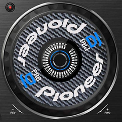 PIONEER PRO DJ CARBON FIBER XDJ RX / RX2 JOG / SLIPMAT GRAFIK / AUFKLEBER CDJ