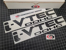 I-VTEC DOHC Decals Fat Blinds (2-Pack) Vinyl Sticker 12" fits Honda Civic Si RSX