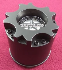 American Outlaw Wheels Flat Black Custom Wheel Center Cap # BC-893 (1) USED