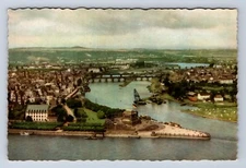 VINTAGE KOBLENZ AM RHEIN DEUTSCHES ECK(GERMAN) KOBLENZ ON THE RHINE POSTCARD AA